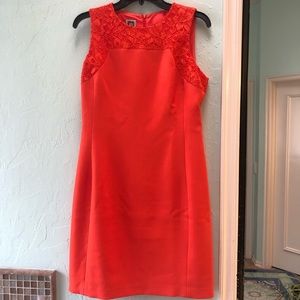 Orange Anne Klein dress with lace